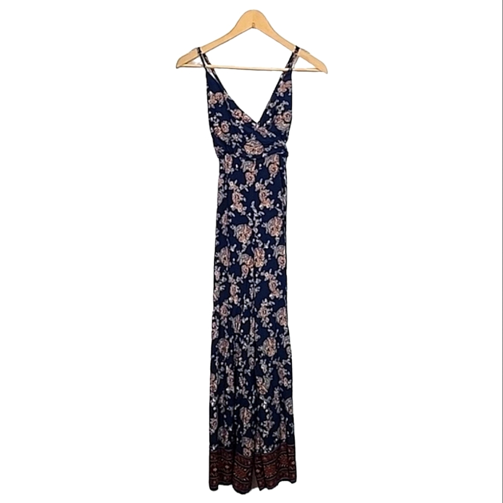 Vici Sully floral wide leg jumpsuit Size XS - Picture 2 of 6